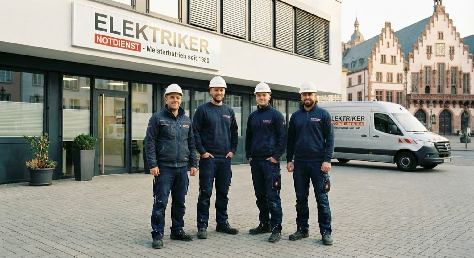 Elektriker Notdienst Team arbeitet in Burg (Dithmarschen) bei Stromausfall, Kurzschluss und Elektroinstallationen